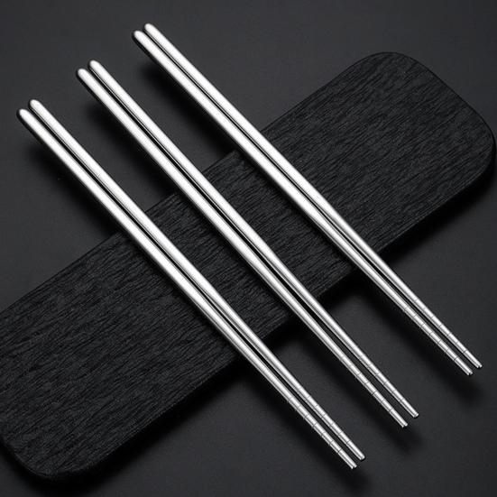 5 пар палочек для еды из нержавеющей стали, высокая твердость, многоразовые, противоскользящие, легкие, металлические палочки для еды, бытовые, термостойкие палочки для еды