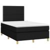 Vidaxl Континентальная кровать с матрасом, черная, ткань, 120x200 см