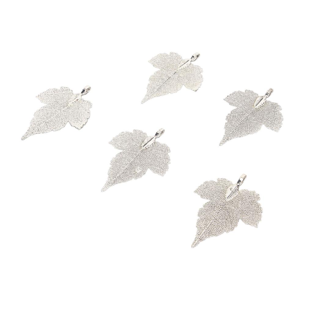 5 шт. Подвески в виде листьев Красивые Элегантные Прозрачная Текстура Подвески-листья из цинкового сплава для ожерелья, браслета, для изготовления украшений своими руками