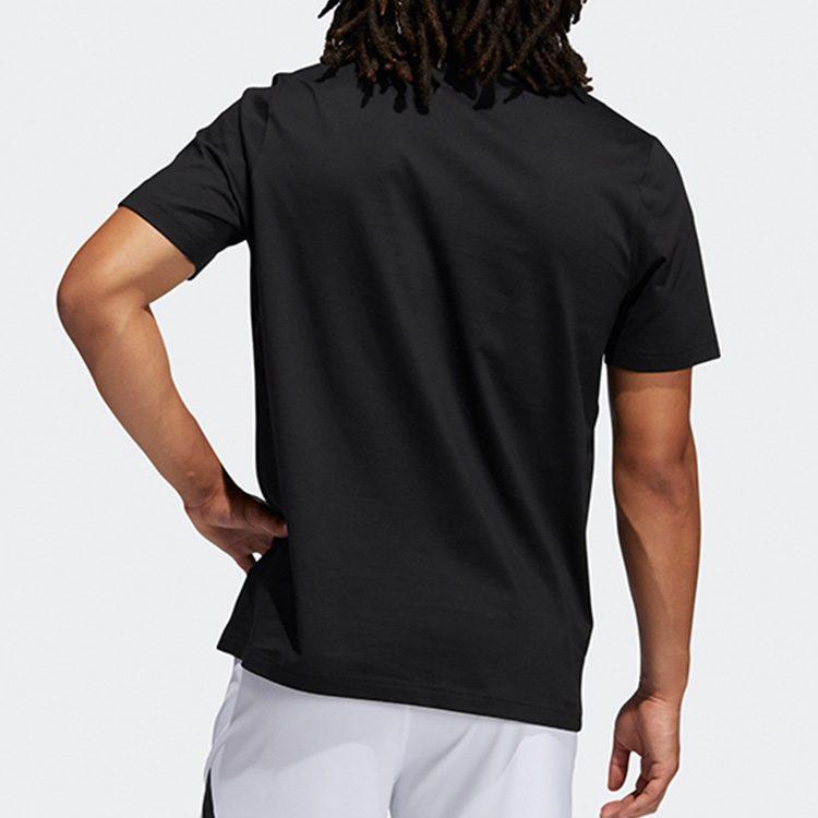 adidas Футболки Мужские Черные С Круглым Вырезом Умеренный Прямой Крой GN2702