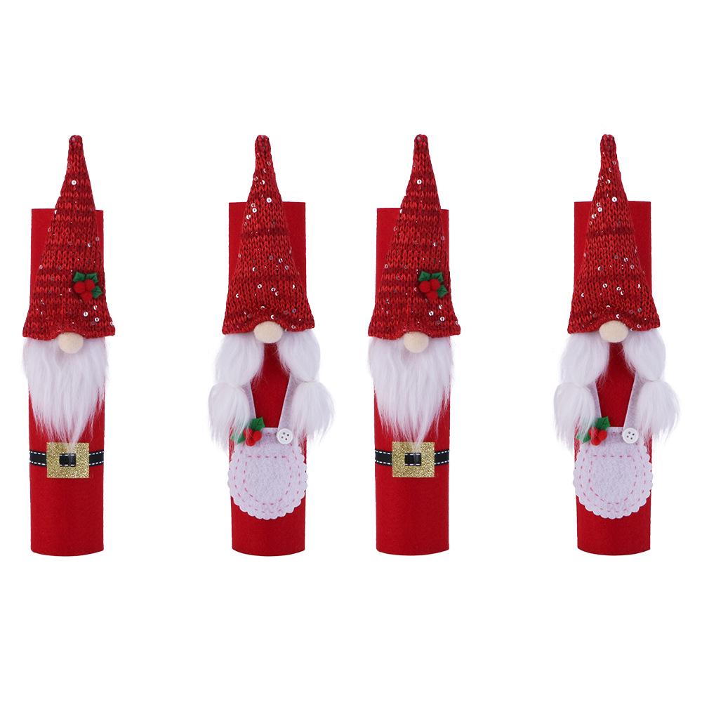 Gnome Flannel Refrigerator Handle Cover for Christmas Home Decoration