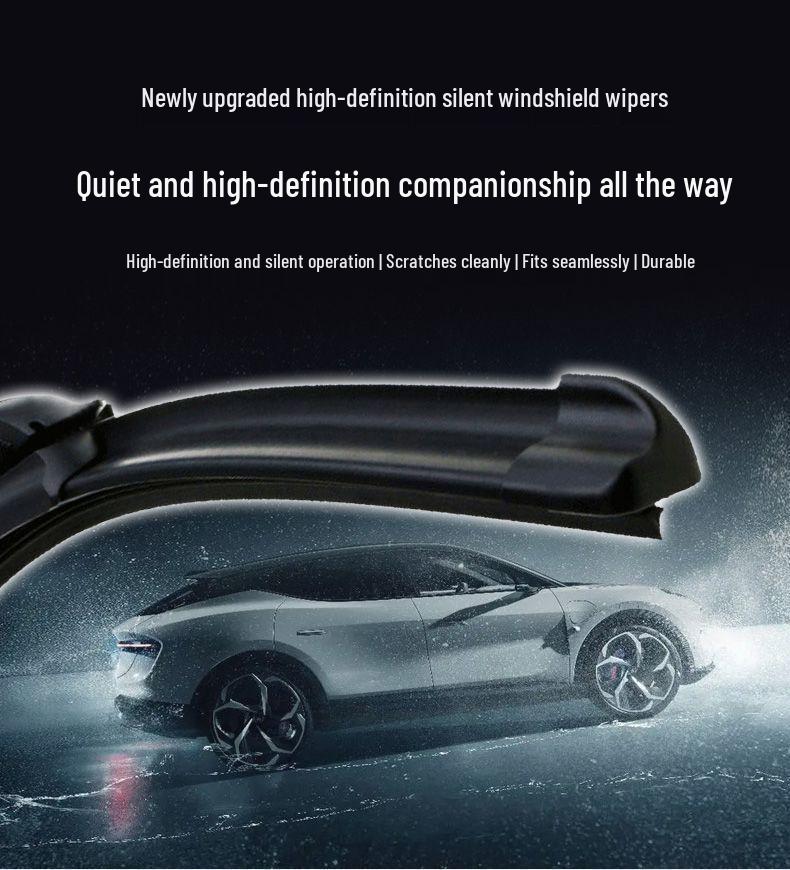 Discovery 5 Frameless Front Wiper Blades: Original High-Definition Rubber, Silent Operation
