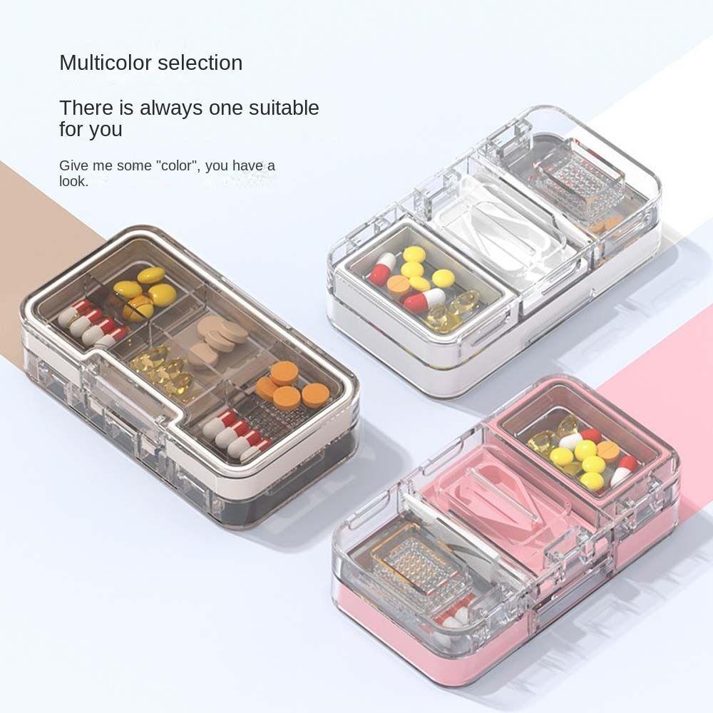 Pill Storage Accessories Mini Pill Box Medicine Pill Storage Container Mini Pill Cutter   Unisex