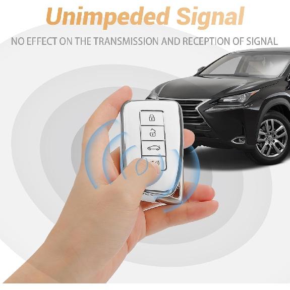 Чехол для брелока с блестящим ремешком, чехол для брелока. Защита автомобильных ключей, совместимая с Lexus RX IS ES GS LS NX RS GX LX RC LC. Держатель для смарт-ключа из мягкого ТПУ 2 3