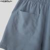 INCERUN Men Elastic Waist Side Zipper Home Wear Mini Pants Shorts Pajamas Underwear