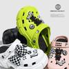 2024 Горячая женская обувь Hole Shoes Нескользящие повседневные сандалии на толстой подошве Верхняя одежда Пляжные тапочки Baotou на мягкой подошве Женские тапочки Сандалии