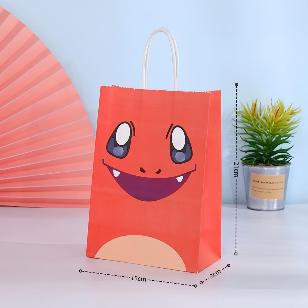 Покемон Подарочные Пакеты Украшение для Вечеринки по Случаю Дня Рождения Пикачу Конфетные Бумажные Пакеты Подарки-Сюрпризы для Детей Мальчиков Подарки Принадлежности для Вечеринки