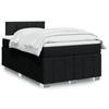 Box Spring Bed with Mattress Black 120x190 cm Fabric