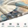 Artistic Cats  Print Flannel Blanket, High quality Comfortable for All Seasons, Home Decor, Warmth and Comfort