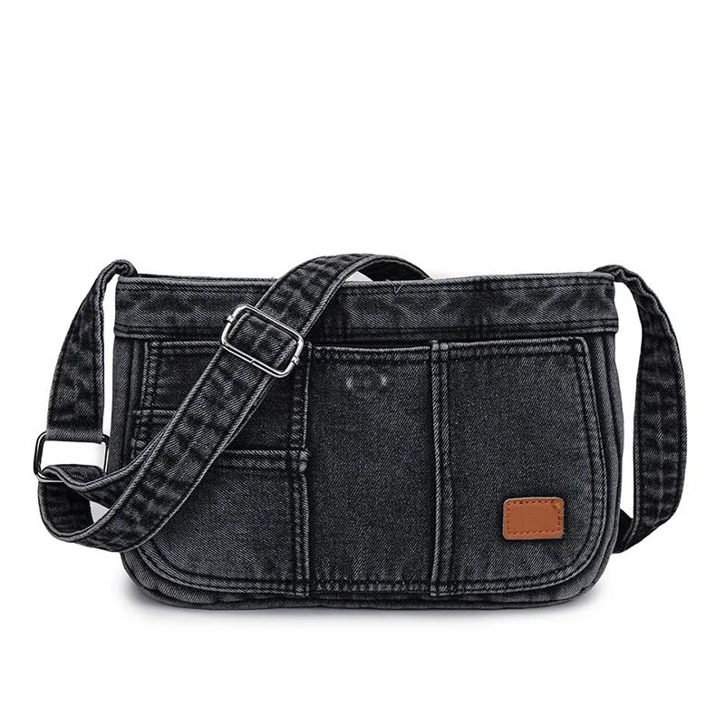 Новые стильные джинсовые квадратные сумки на плечо повседневные универсальные эксклюзивные дизайнерские супер крутые сумки через плечо