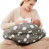 Nursing Pillow, Pregnancy Pillow, Multifunctional Motherhood Nursing Pillow with Adjustable Waist Belt and Safety Fence, 100% Cotton Cover