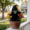 Creepy Lawn Decorations Halloween Garden Stake, Black Cat Yard Sign with Glow-in-the-dark Party Decor Eyes, Waterproof Spooky Ghost Silhouette