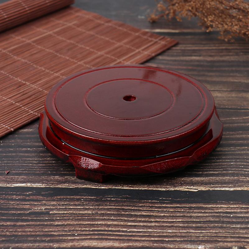 Настоящая твердая деревянная ваза с резьбой, основание для каменного Будды, цветочный горшок, деревянная ваза с резьбой