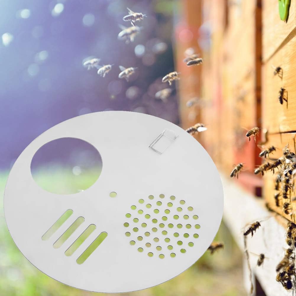 TOPINCN 10pcs Stainless Steel Bee Hive Disc Nest Door Disc Nuc Box Entrance Gates Beekeeping Equipment Beehive Tool Beekeeper Tool