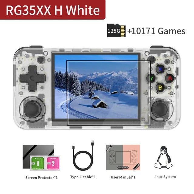 RG35XX H Портативная игровая консоль 3,5-дюймовый IPS-экран Linux H700 Ретро-плеер для видеоигр 3300 мАч 64G 5528 Классические игры