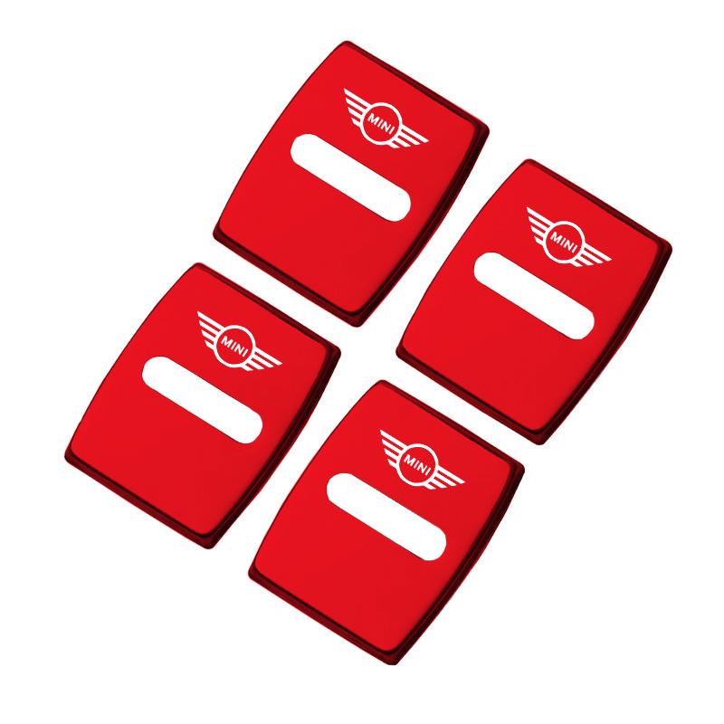 4Pcs Zinc Alloy Car Door Lock Buckle Protective Cover For MINI JCW Cabrio Cooper Countryman Aceman Clubman Coupe Paceman Hub Cap