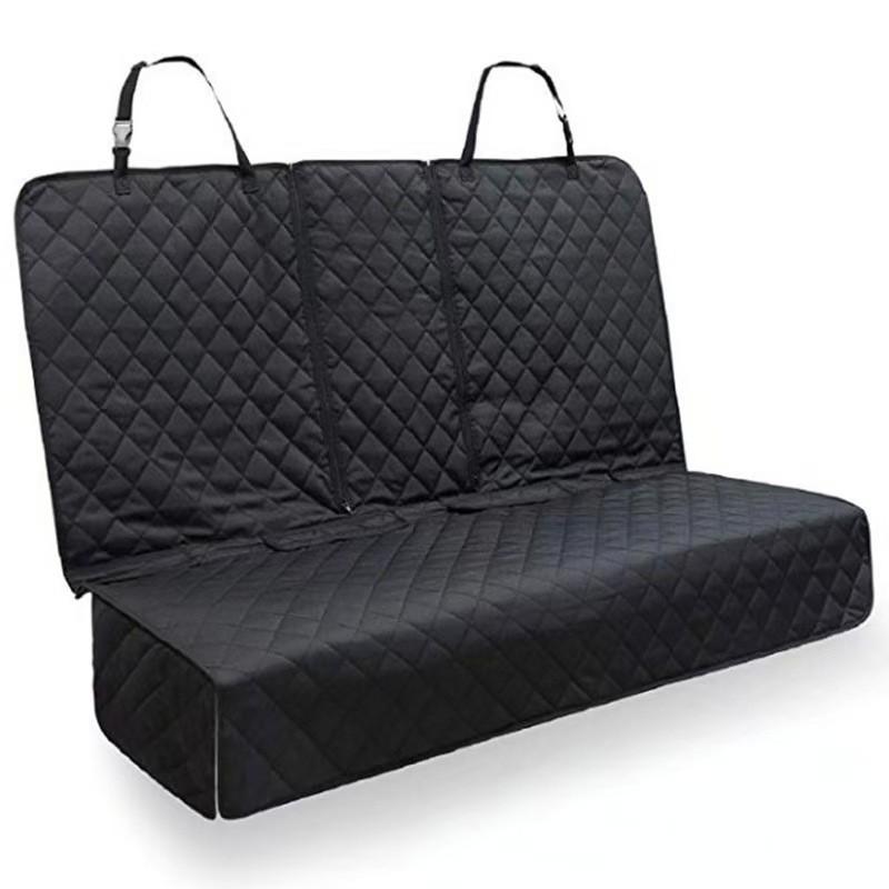 Pet Car Seat Cover Rear Bench Thick Oxford Fabric Dog Cat Travel Pad With Side Wings Zipper Options