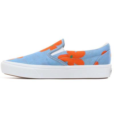 Ines Longevial X Слипоны Comfycush Оранжевый Цветочный Узор Низкие Кеды для Скейтбординга Женские Кроссовки Синие VN0A3WMDSXJ