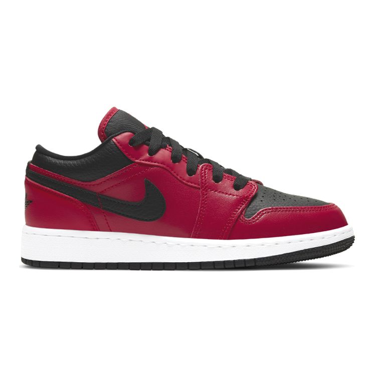 Детские кроссовки Air Jordan 1 Low GS Reverse Bred Gym-Red White Black 553560-605
