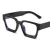 Thick Edge Square Frame Anti-blue Glasses Women Men Flat Mirror  Eyewear Blocking Glasses Optical Spectacle Eyeglasses