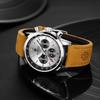 Luxury Mens Watch Fashion Leather Luminous Calendar Business Man Watch Waterproof Chronograph Gold Quartz Watches for Men