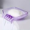 1pc Waterfall Drain Soap Box, Suction Cup Design Soap Dish, Creative Solid Color Soap Holder For Home And Bathroom, Soap Tray, Bathroom Accessories