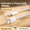 Плетеный кабель 120 Вт с быстрой зарядкой, двойной USB-C для Apple 15/16 и ноутбуков Huawei, 6A
