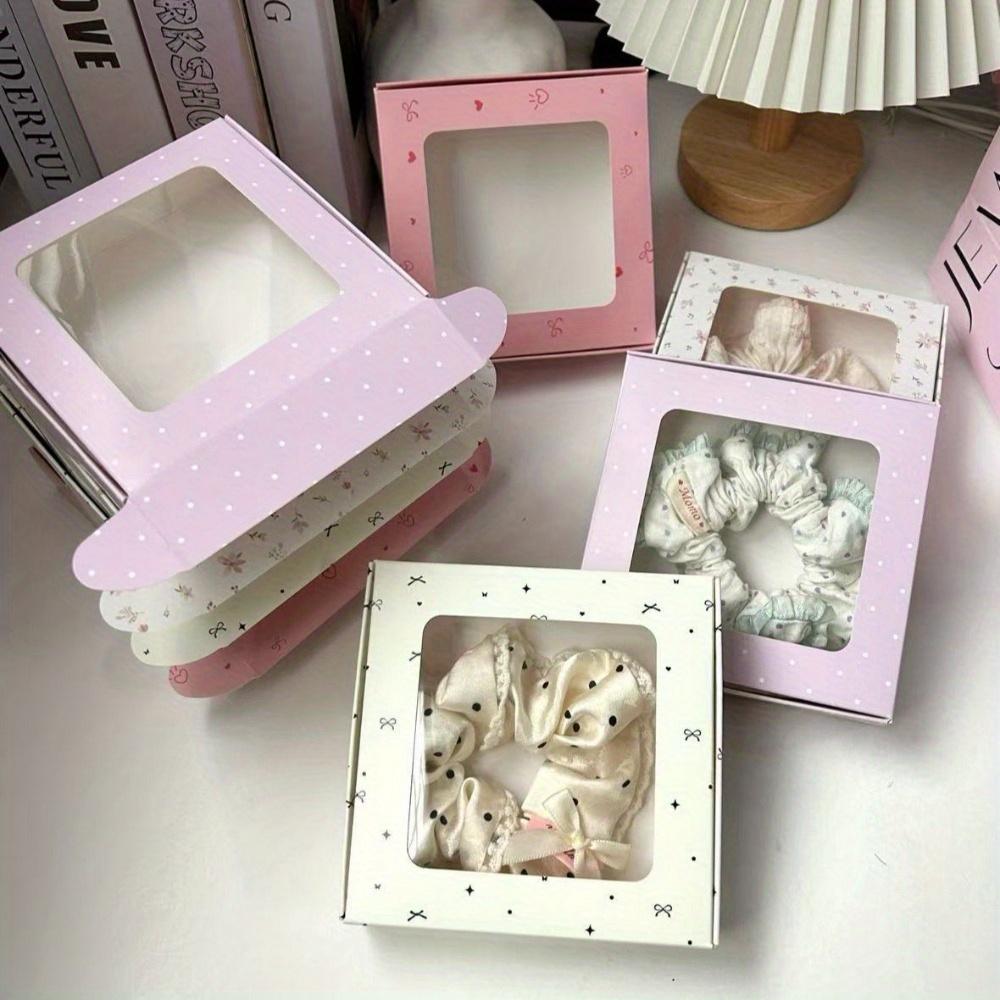 10 шт. подарочных коробок с окном, напечатанная коробка из крафт-бумаги, упаковка для угощений, аксессуары для волос, мыло, поделки, коробки для угощений, подарочная упаковка для дня рождения
