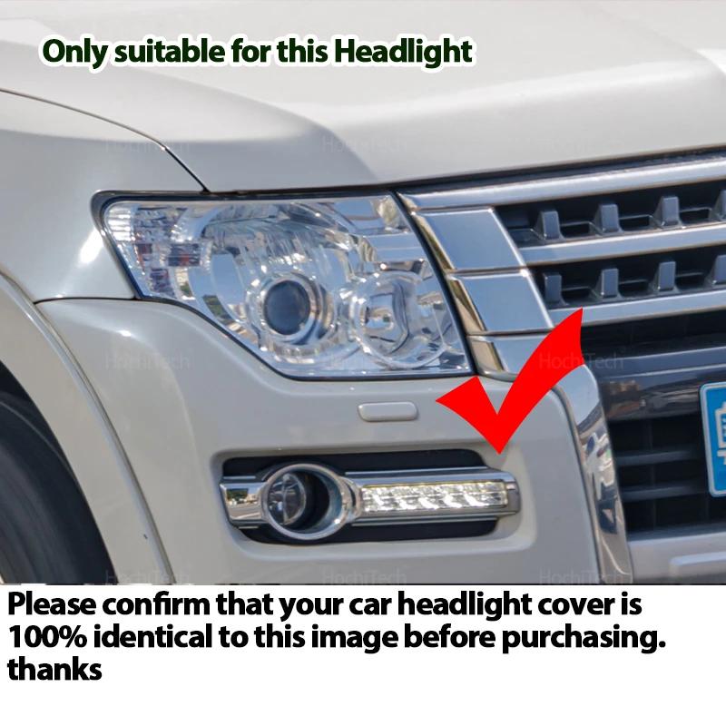 1 пара накладка на переднюю фару для Mitsubishi Pajero V87 V93 V97 2007-2020 Прозрачный абажур для фар автомобиля Защитная крышка