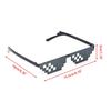 Thug Life Glasses Deal With It Glasses Pixel Women Men Black Mosaic Sunglasses