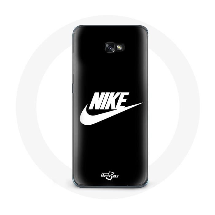 Coque pour Samsung Galaxy A8 2016 Nike Logo blanc fond Noir