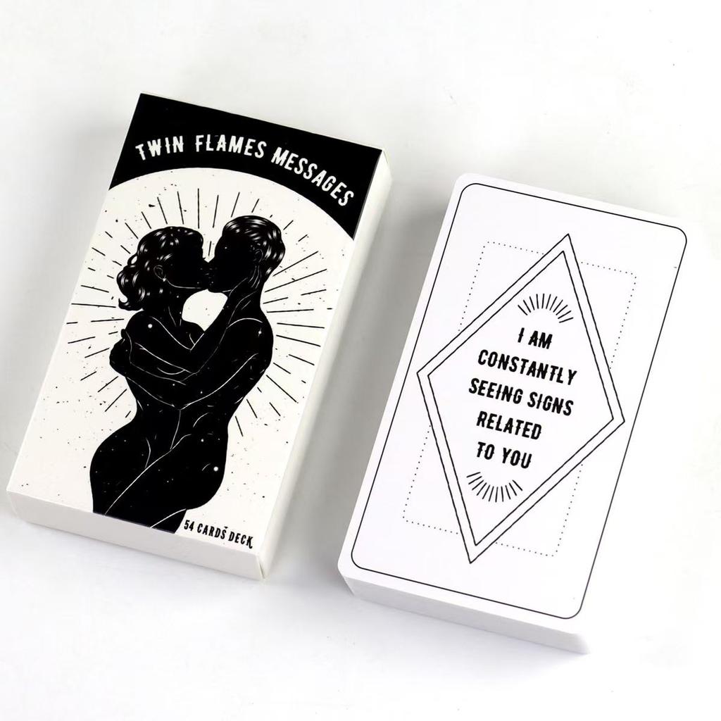 Сообщения Близнецового Пламени Оракул Карты Родственная Душа Колода 10.3*6 см для экстрасенсорной любви и чтения отношений 54 шт. Карт