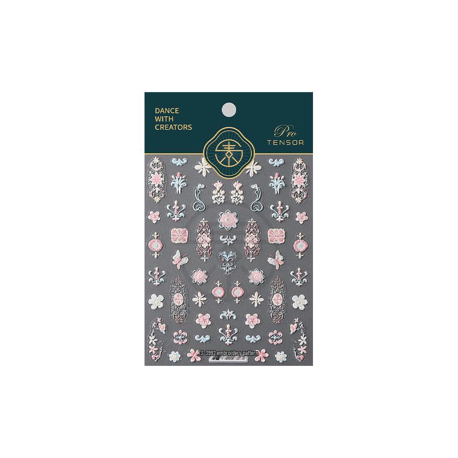 TENSOR Наклейки для ногтей в стиле Инс с милым рельефным кроликом (TS-3992)