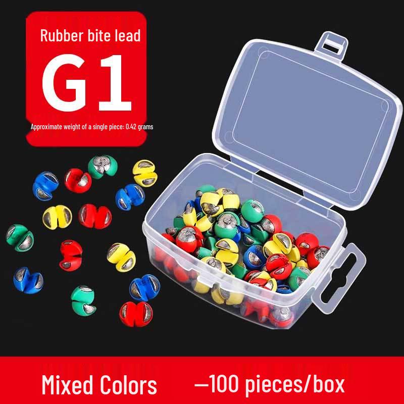 Yizhan Lion Line Устойчивый к укусам резиновый зажим и набор грузил для ловли с плота - Водонепроницаемый инструмент для поиска дна.