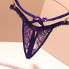 Эротические кружевные стринги с открытой промежностью на завязках, с низкой посадкой