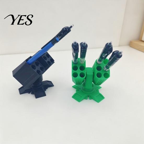 Multi-compartment Pen Holder 3D Printed Missiles Launcher Holder, Rocket Pencil Cup for Desktop Organizer Desk, Multi-compartments Stationery Box Home