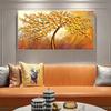 Frameless Golden Plum Blossom Tree Wall Poster Wall Canvas Canvas Painting  For Living Room Bedroom Decoration