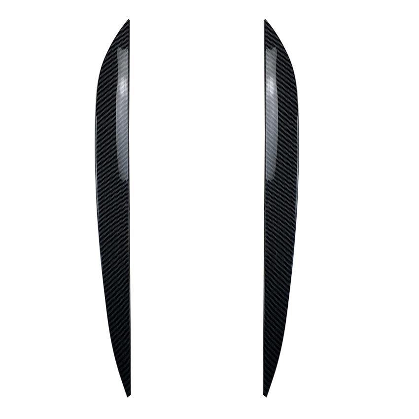 2010 To 2018 For Volkseagen VW Touareg Eyelid Front Headlight Cover Eyebrow Trim Sticker Head Lamp Hihg Quality ABS Glossy Black