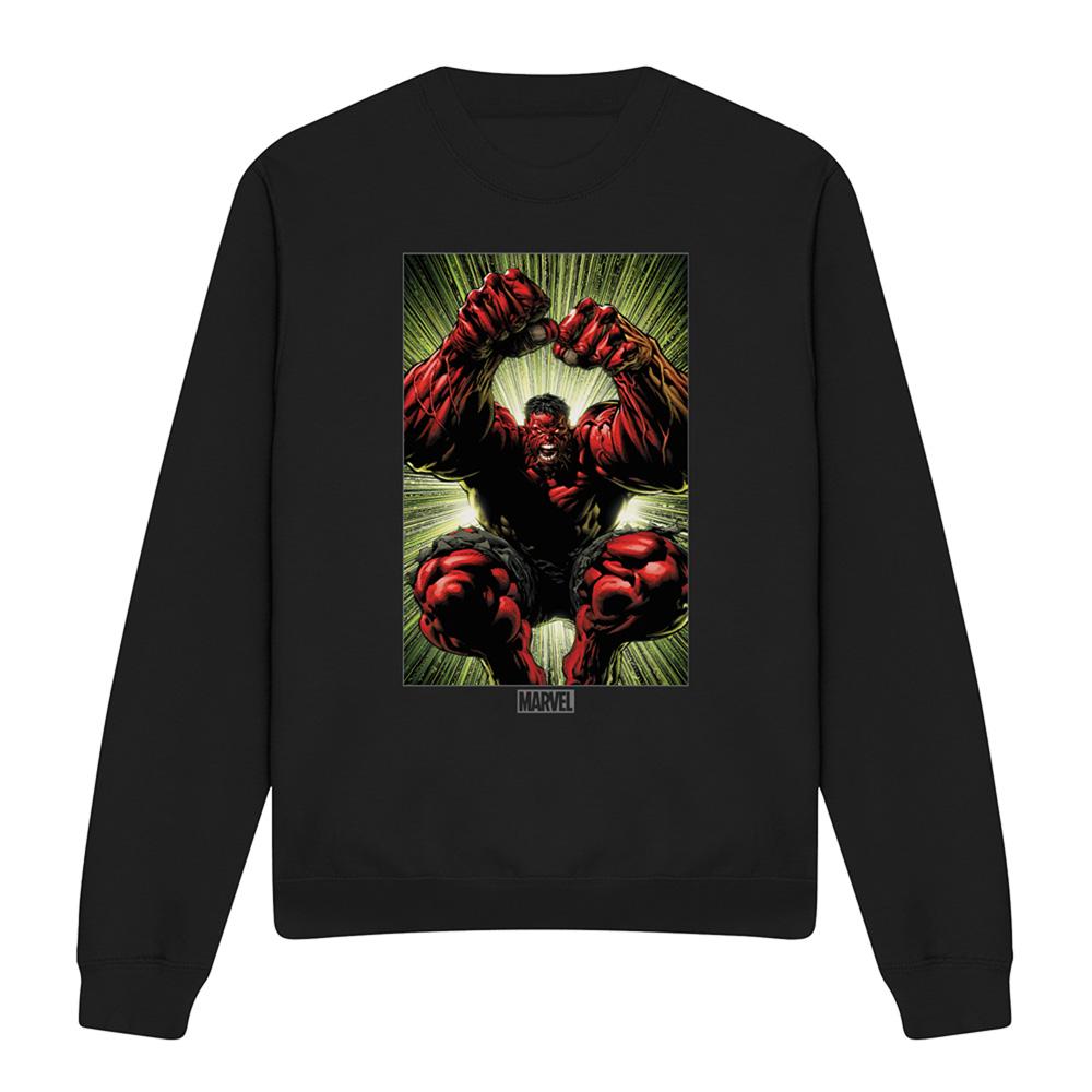 Marvel Unisex Adult Red Hulk Attack Sweatshirt