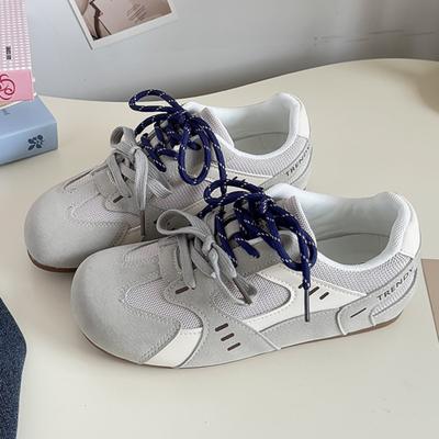 Мода 2025 Женские спортивные туфли Agan Толстая подошва Дышащие туфли на мягкой подошве Повседневные Винтажные туфли Дерби Женские балетки