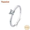 Tancise Classic 925 Sterling Silver  Zircon Ring Ladies Jewelry Wedding Promise Party Gift