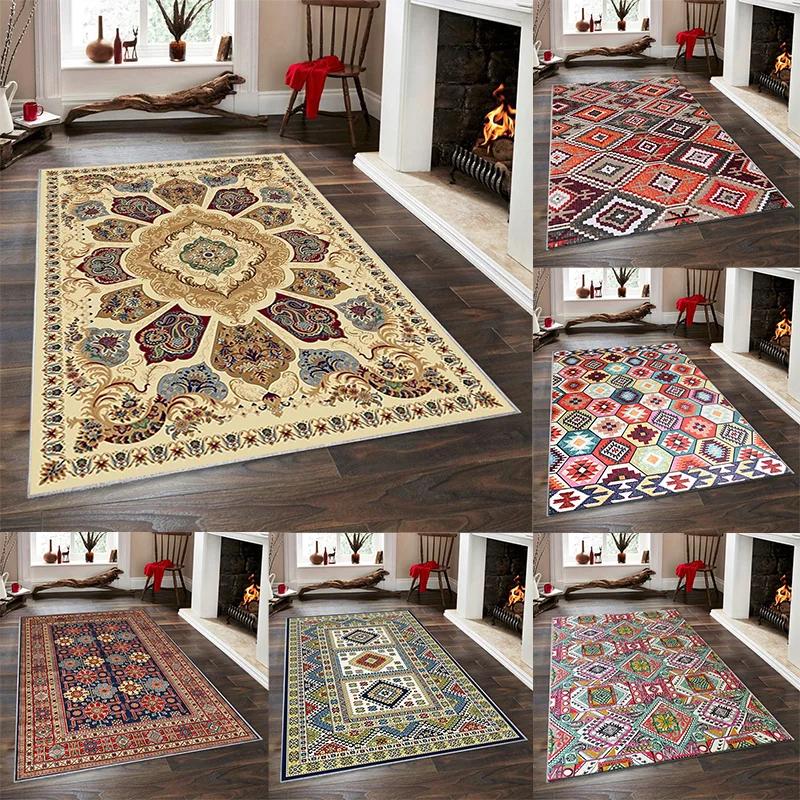 Vintage Persian Carpet Bohemian Ethnic Style Living Room Carpet Washroom Floor Mat Carpets for Bed Room Small Rugs for Bedroom