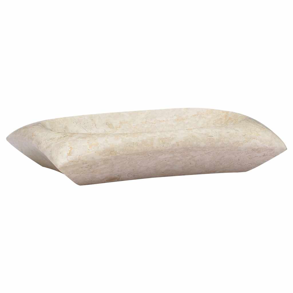 Cream Washbasin 50 x 35 x 10 cm Marble