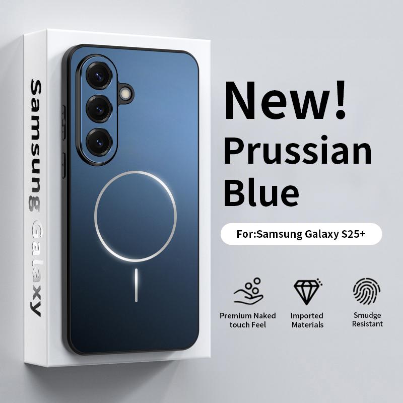 Металлический чехол для телефона с поддержкой MagSafe для Samsung Galaxy S26 Ultra S25 S24 S23 Plus Ultra Тонкий Защита от падения Защитная крышка