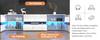 Modern White High-Gloss TV Cabinet, 160x39x45 cm, LED Lighting, 2 Doors, 1 Drawer, Open Compartment, 70-Inch TVs, Acrylic Glass Insert, Push-to-Open