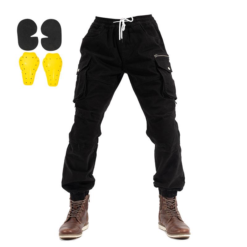 Мотоциклетные штаны унисекс: Комбинезон облегающего кроя с несколькими карманами для защиты от падений на все сезоны