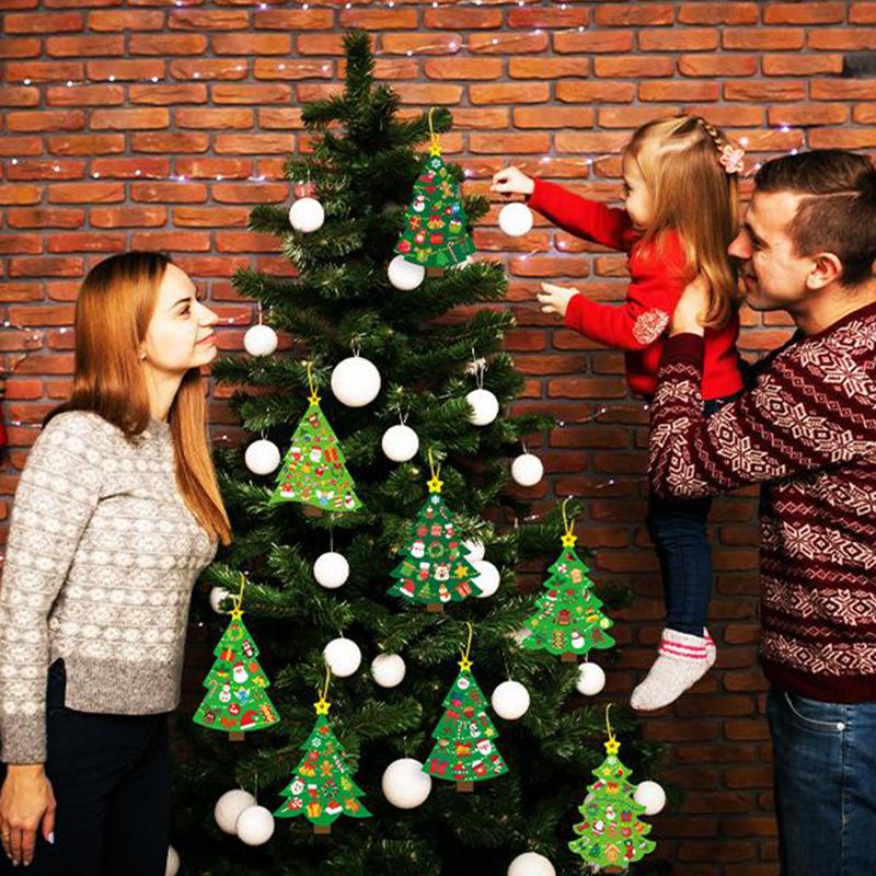 24Pcs Christmas Crafts For Kids - Diy Xmas Tree Ornaments With Sticker Kits - Set For Holiday Decorations, Party Favors