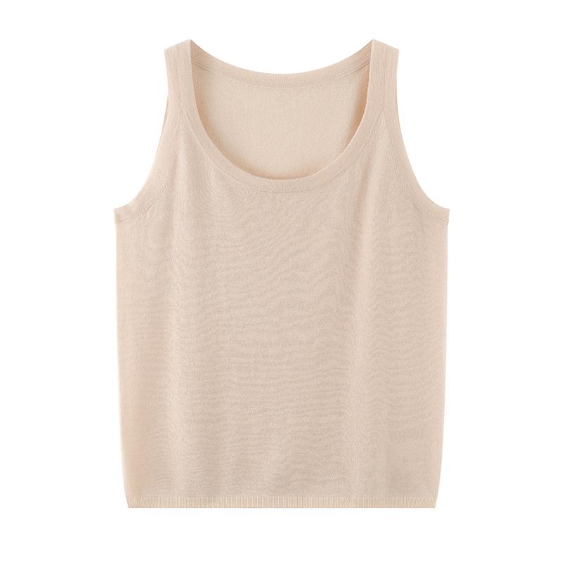 Women's Fine Spun Cashmere Camisole: Slim Fit, Sleeveless, Round Neck Tank Top
