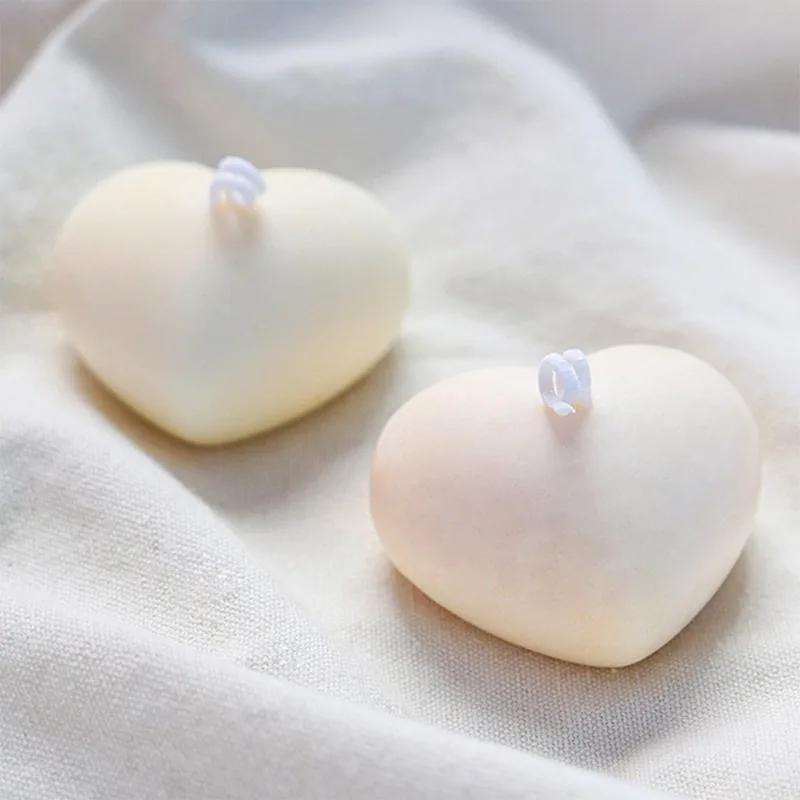 2 шт. 3D Love Heart силиконовая форма для арома-штукатурки свечи формы DIY десерт мусс выпечка кондитерские конфеты формы для украшения торта