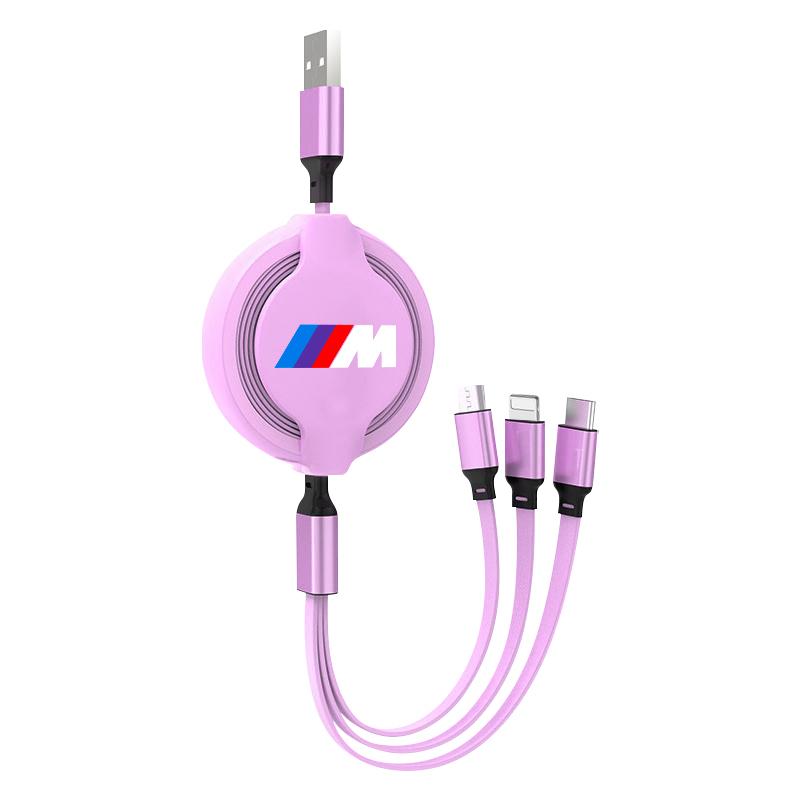 M ЛОГОТИП 3 в 1 Микро Кабель Мульти Зарядное устройство Автоаксессуары Для BMW X7 X3 X4 X5 X6 3 4 5 6 7 Серии Z4 M M3 M5 M6 E38 E39 E46 E53 E60 E61 E64 E70 E71 E85